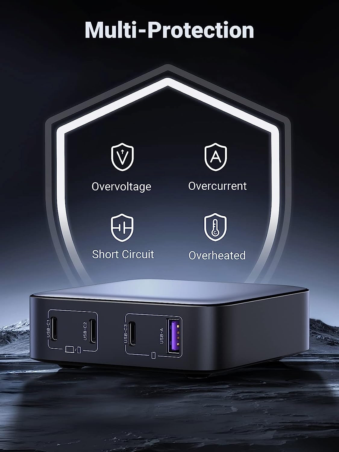 UGREEN 15613 100W USB-C Charger, Nexode 4-Port GaN II Charging Station 5