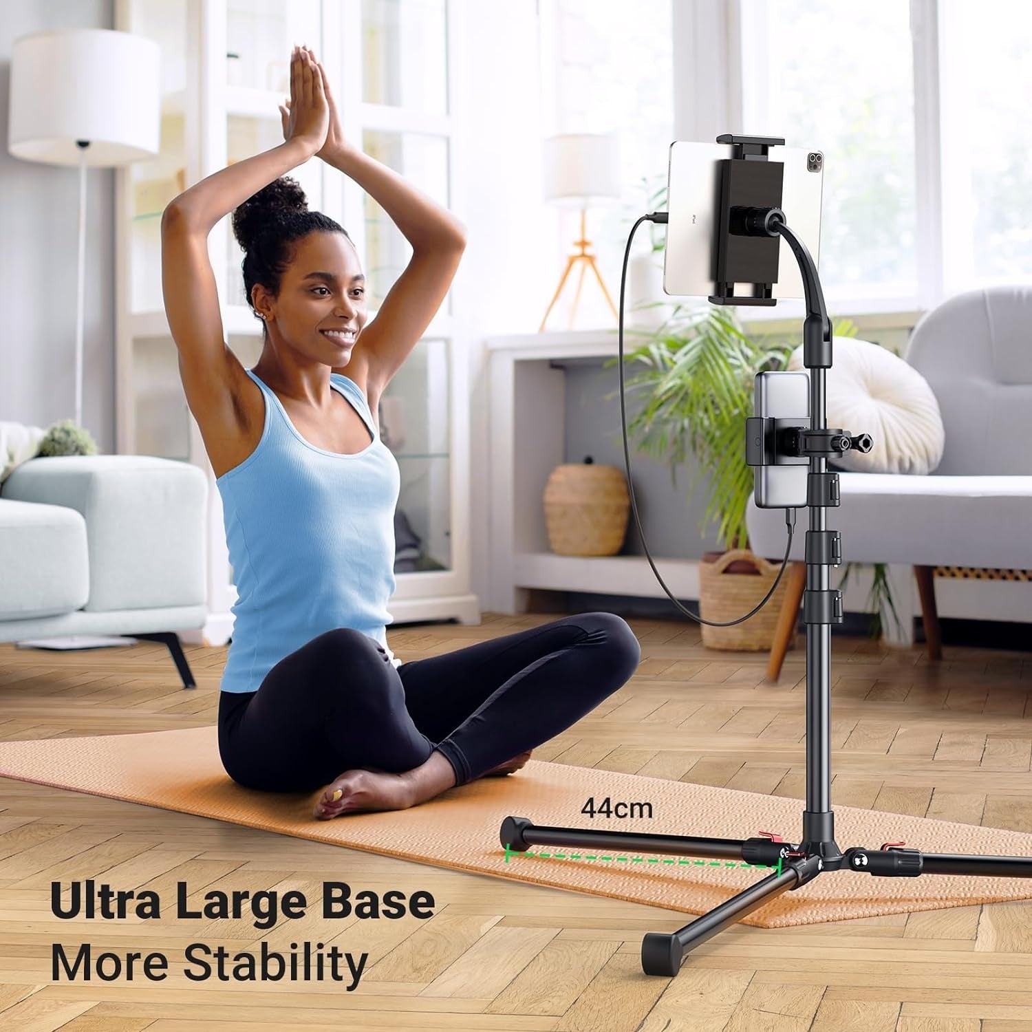 UGREEN 15647 2-in-1 Tablet (Max 12.9 inch) + Phone (Max 7.2 inch) Tripod Stand 3