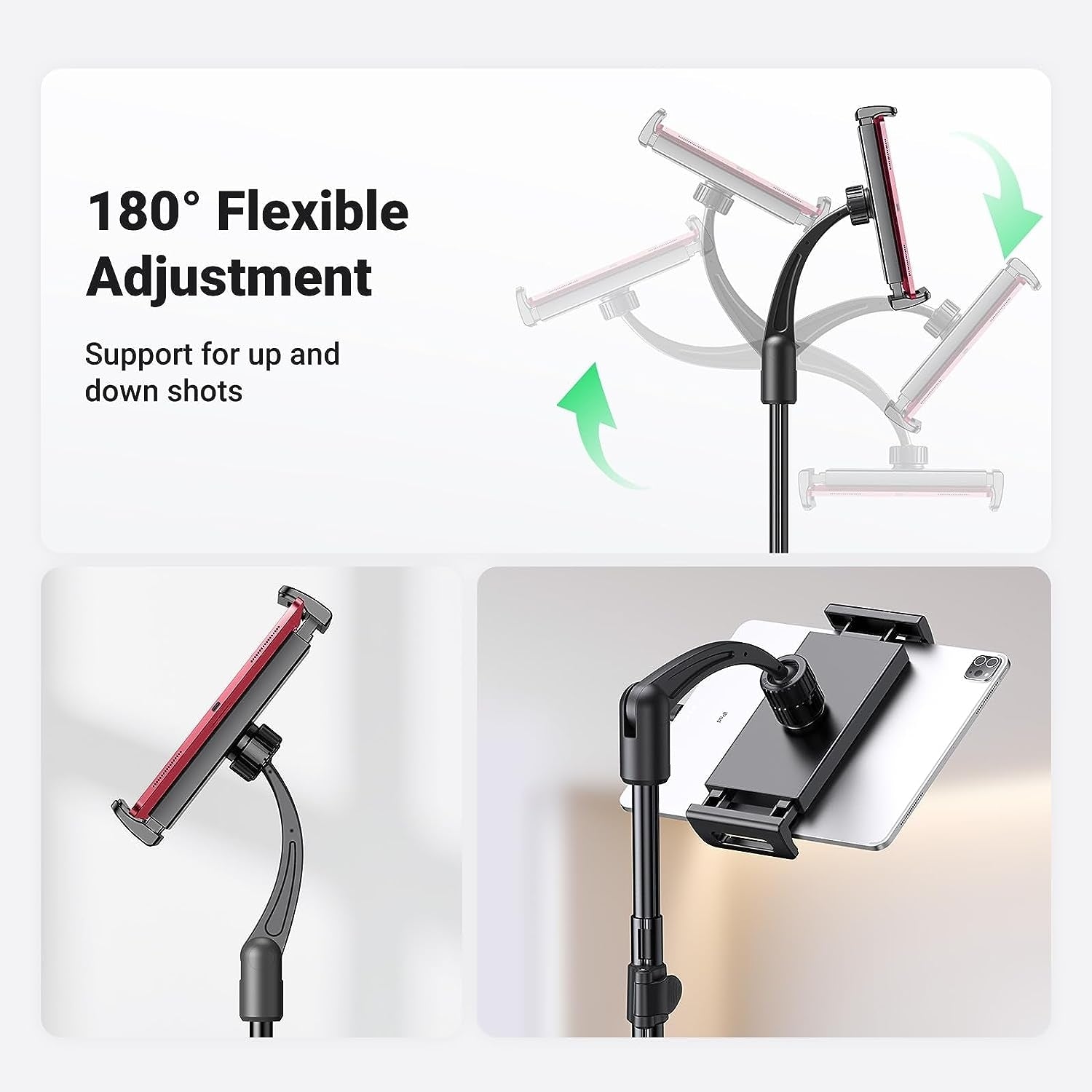 UGREEN 15647 2-in-1 Tablet (Max 12.9 inch) + Phone (Max 7.2 inch) Tripod Stand 5