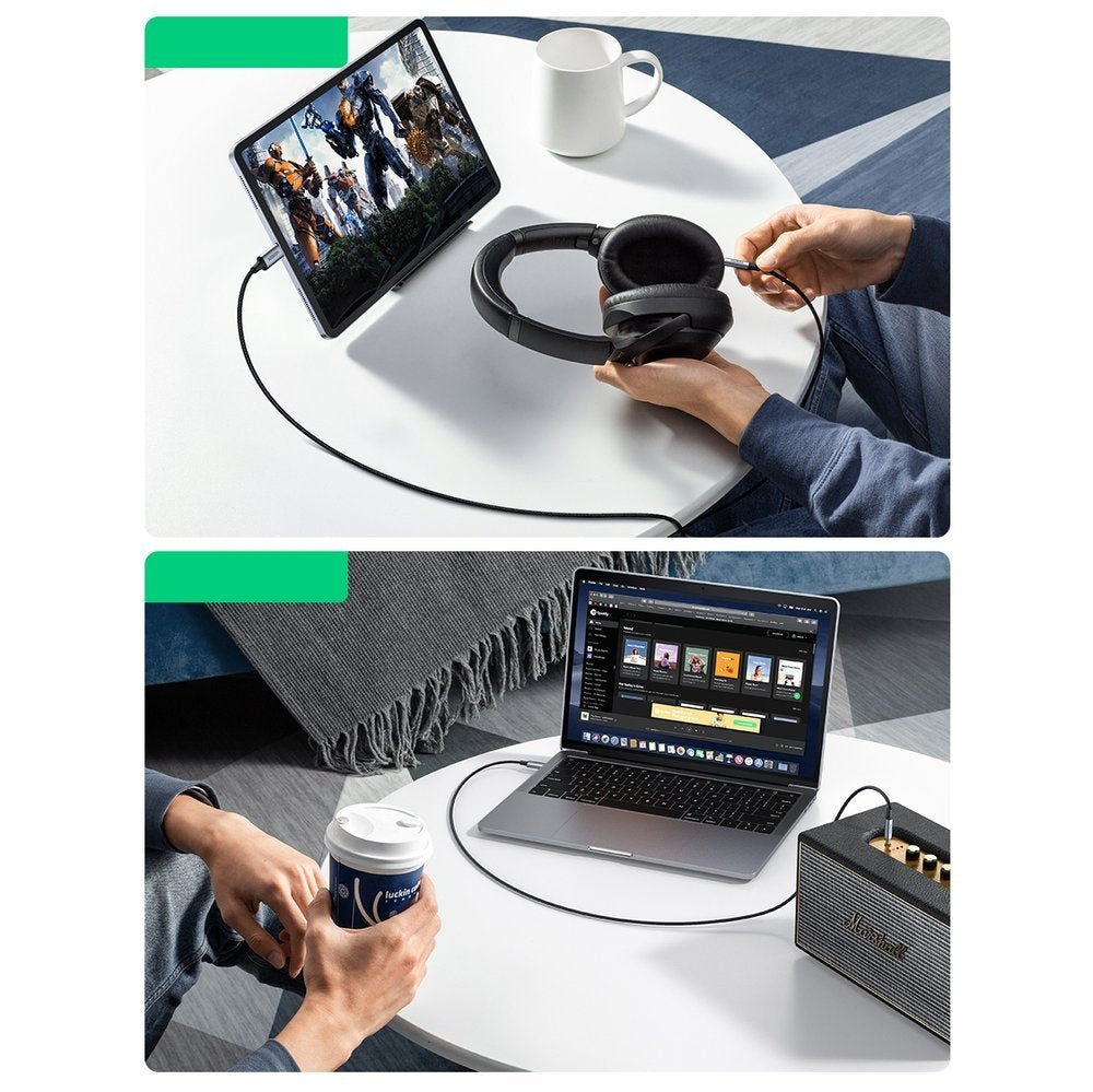 UGREEN 20192 USB-C to 3.5mm Male Audio Cable with Chip 1M 8