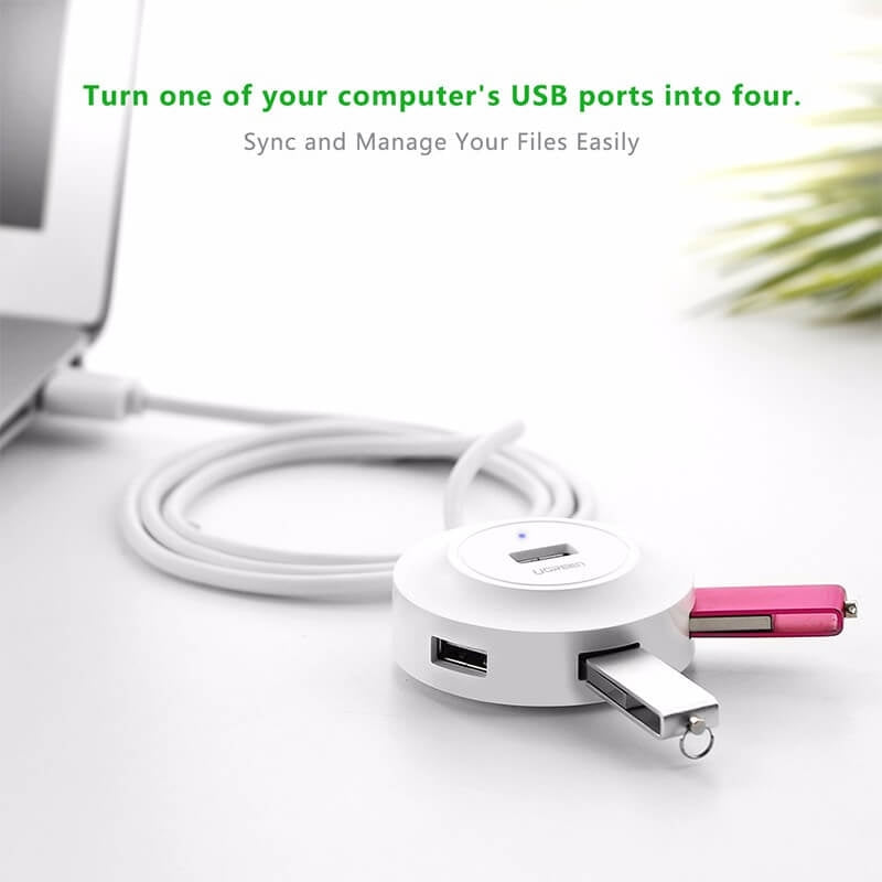 UGREEN 20270 USB 2.0 4-Port Hub White 3