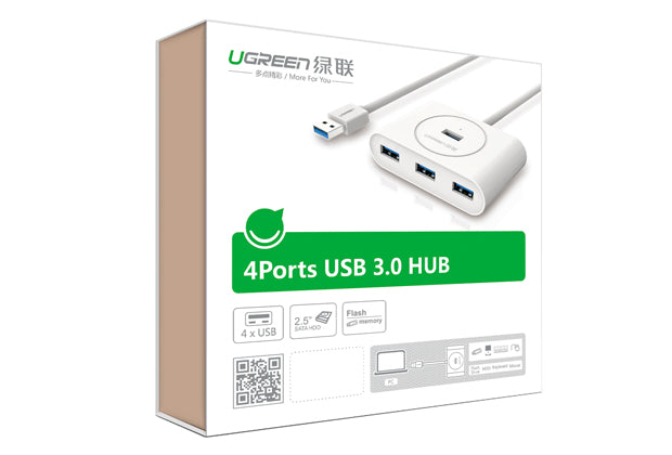 UGREEN USB 3.0 4 Ports Hub White 1M (20283) 3