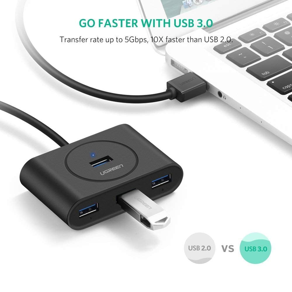 UGREEN USB 3.0 4 Ports Hub Black 50CM (20290) 4