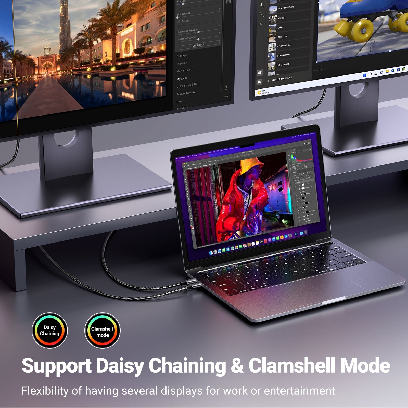 UGREEN 25158 USB-C to DisplayPort 8K Cable 2m 6
