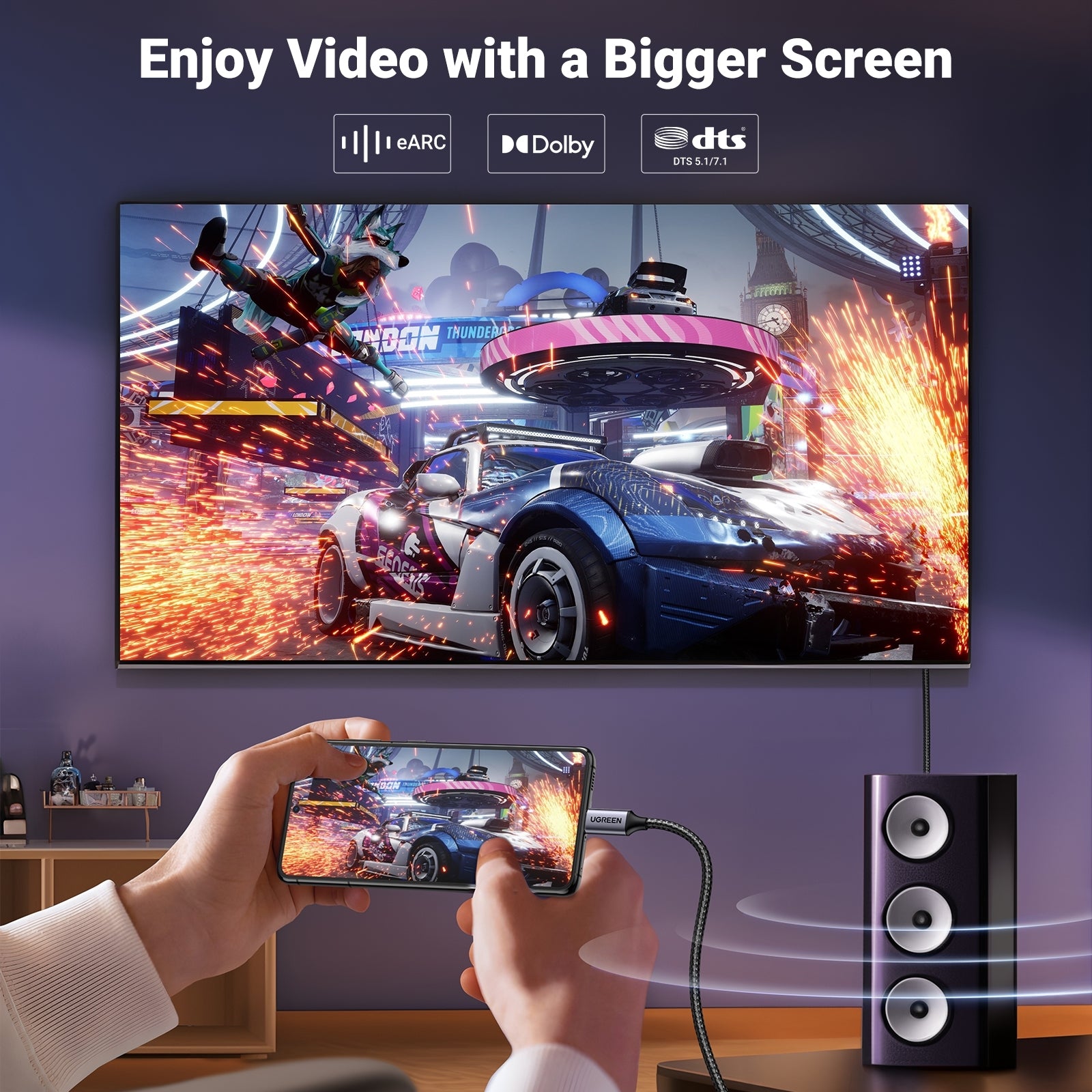 UGREEN 25839 USB-C to DisplayPort 8K Cable 3m 9