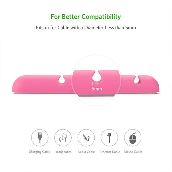 UGREEN Cable Organizer (2pcs/pack) - Pink (30483) 3