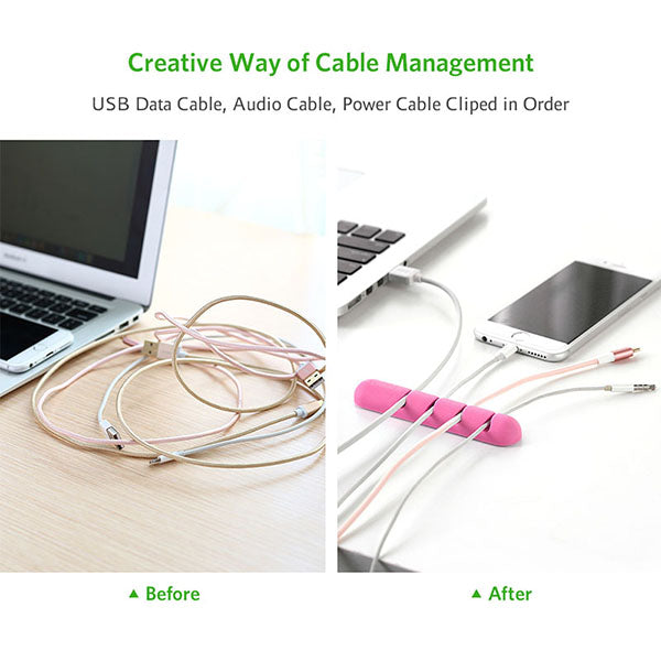 UGREEN Cable Organizer (2pcs/pack) - Pink (30483) 4
