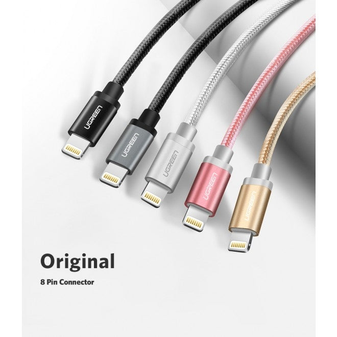 UGREEN 30589 iPhone 8-pin to USB2.0 Sync & Charging Cable 2M Gold 3