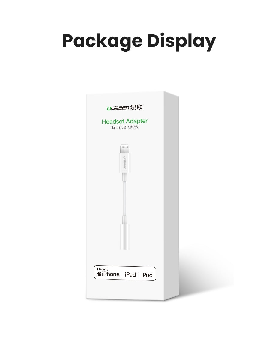 UGREEN 30759 iPhone 8-pin to 3.5mm Headphone Adapter 8