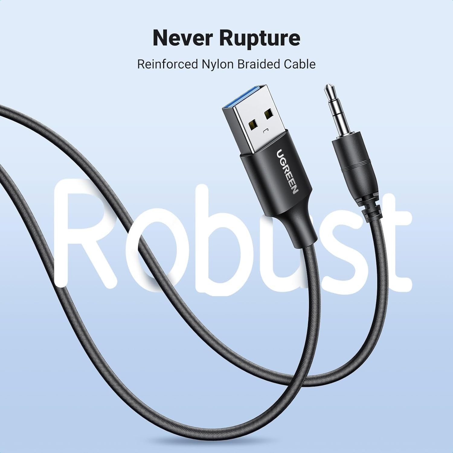 UGREEN 35002 Bluetooth 5.4 Aux Car Adapter (Enhanced Connection & Noise Cancellation) 3