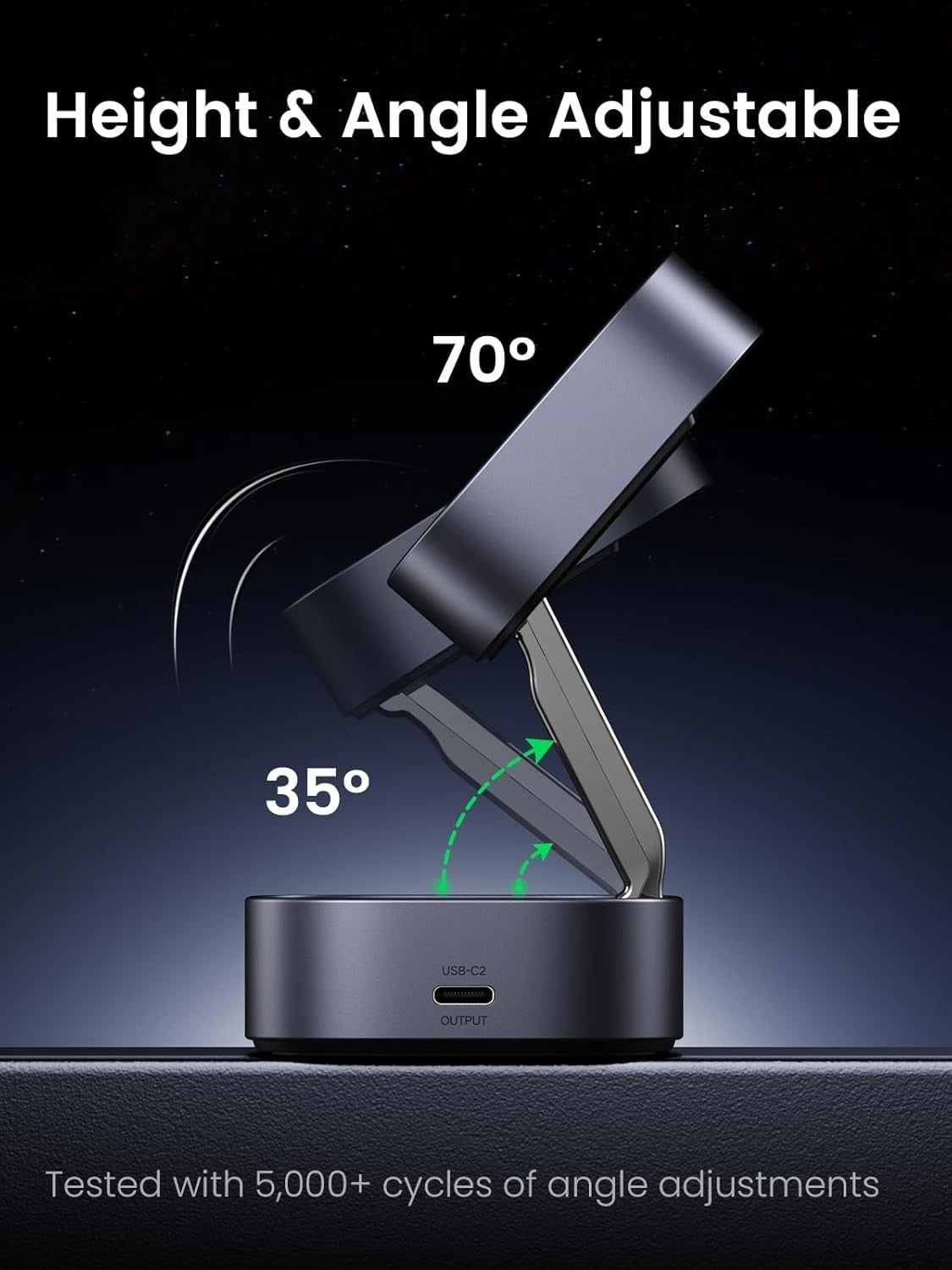 UGREEN 35278 2-in-1 Magsafe Wireless Charger with Stand 5