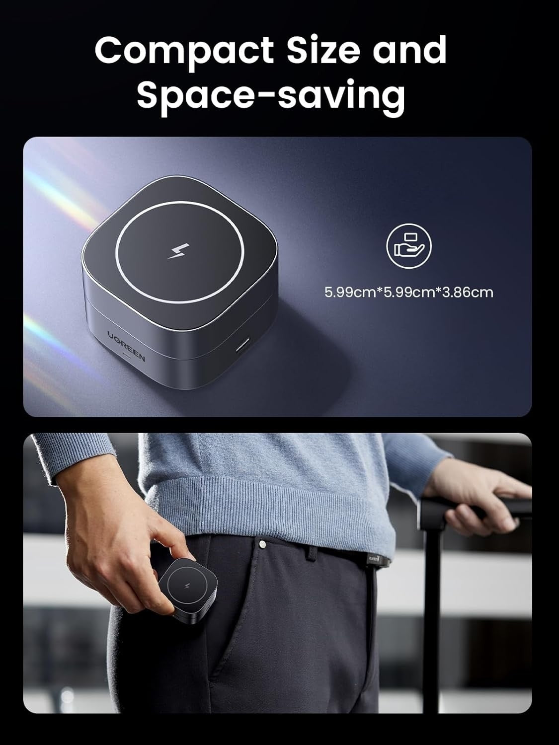UGREEN 35278 2-in-1 Magsafe Wireless Charger with Stand 7