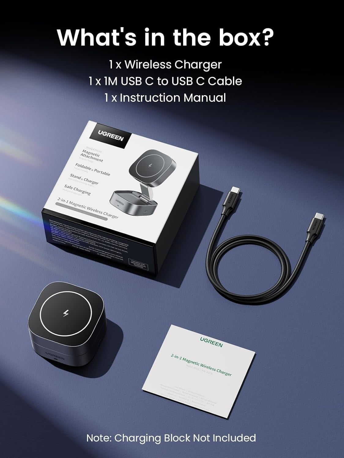 UGREEN 35278 2-in-1 Magsafe Wireless Charger with Stand 10