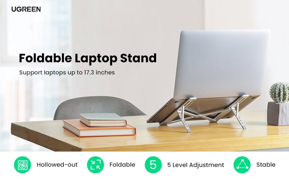 UGREEN 40289 Foldable Laptop Stand (Silver) 4