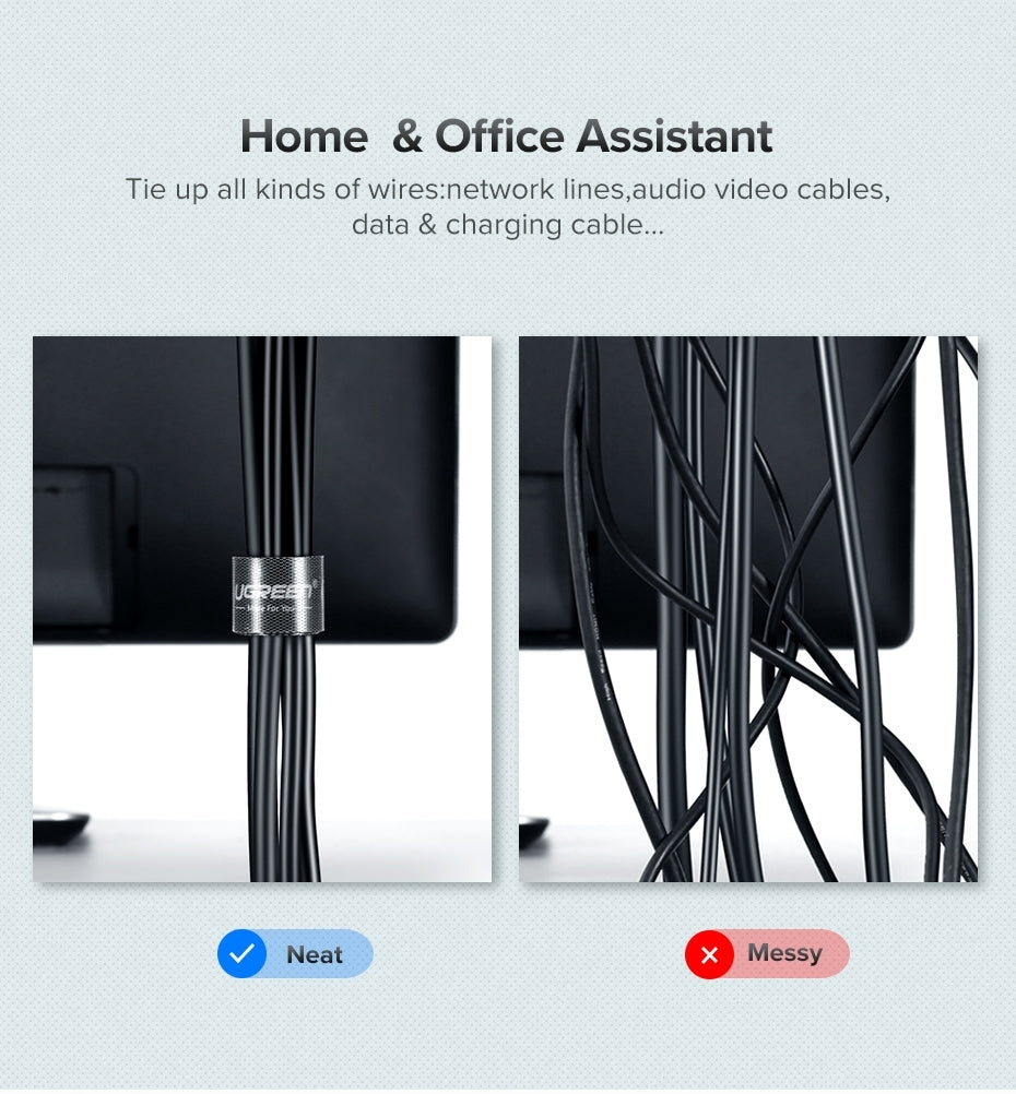 UGREEN 40356 Cable Organizer 5m (Black) 6