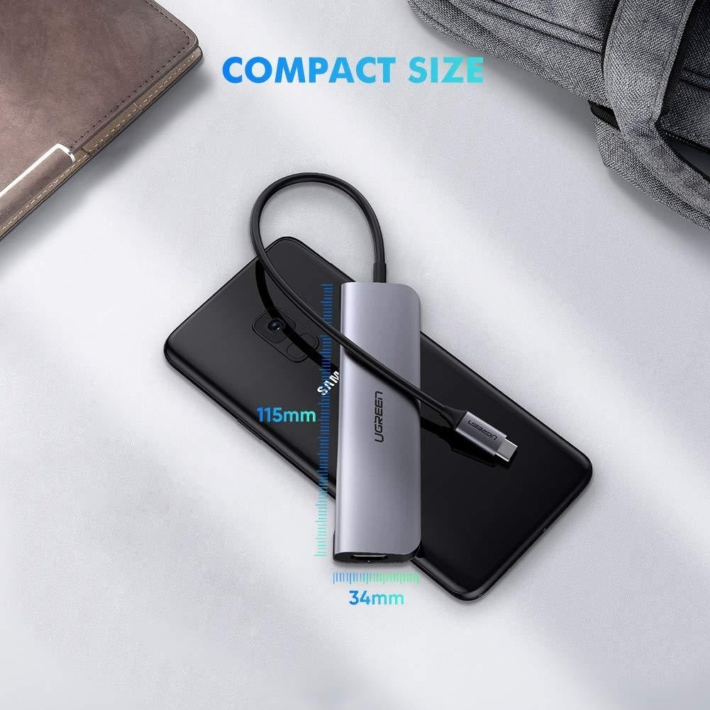 UGREEN TypeC 5 in 1 Adaptor - HDMI + USB 3.0*3 + TypeC PD Power Converter (50209) 4