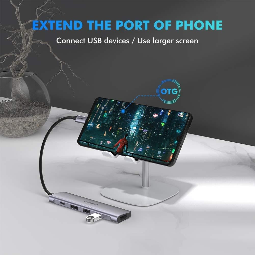 UGREEN TypeC 5 in 1 Adaptor - HDMI + USB 3.0*3 + TypeC PD Power Converter (50209) 5
