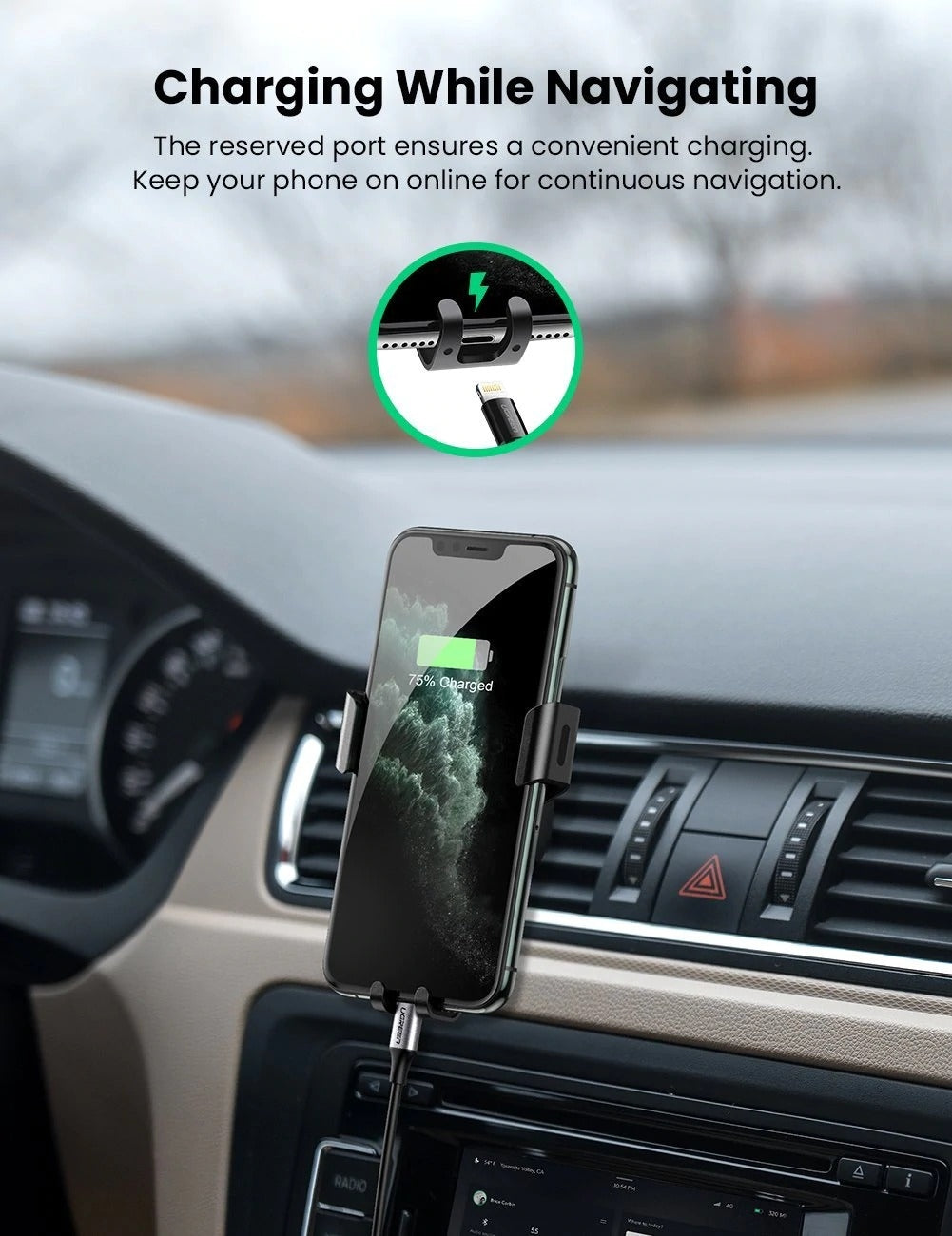 UGREEN 50564 Gravity Drive Car Mount 4