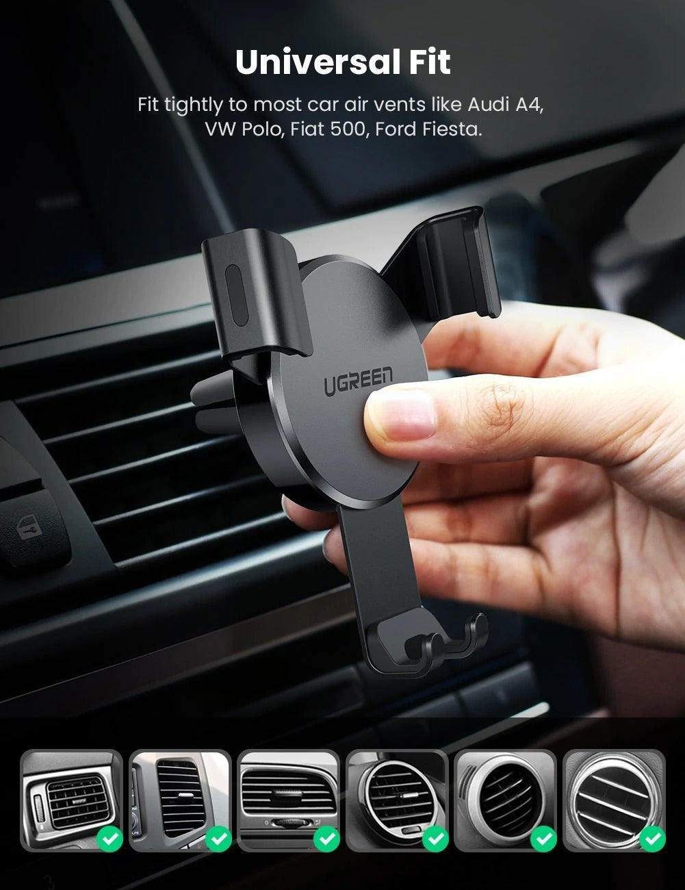 UGREEN 50564 Gravity Drive Car Mount 7