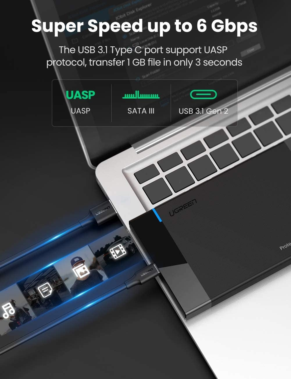 UGREEN USB-C 2.5-inch Hard Drive Box 50743 3