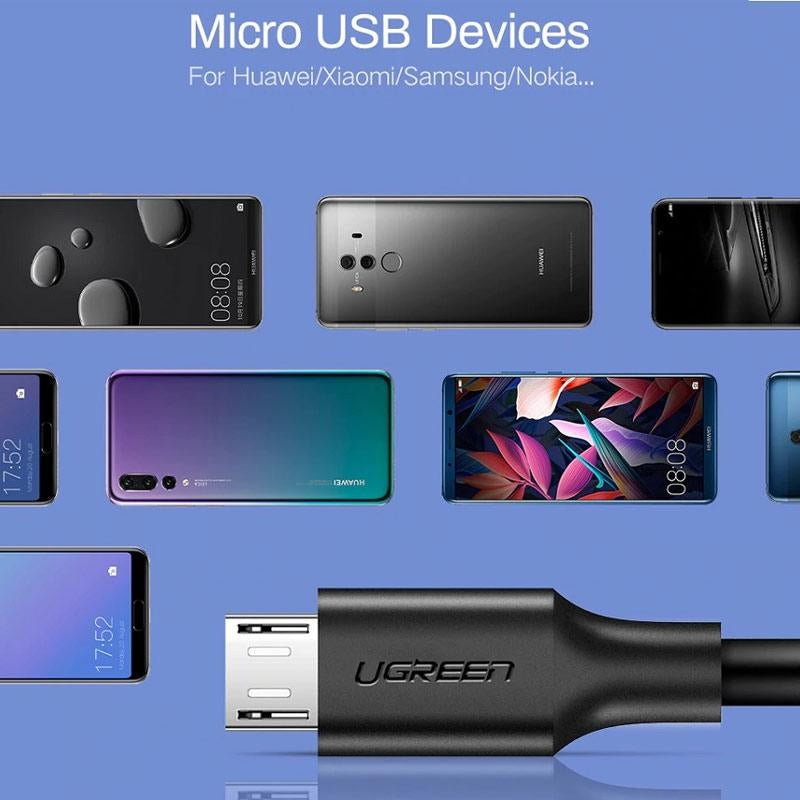 UGREEN USB 2.0 A to Micro USB Cable Nickel Plating 1m Black 60136 4