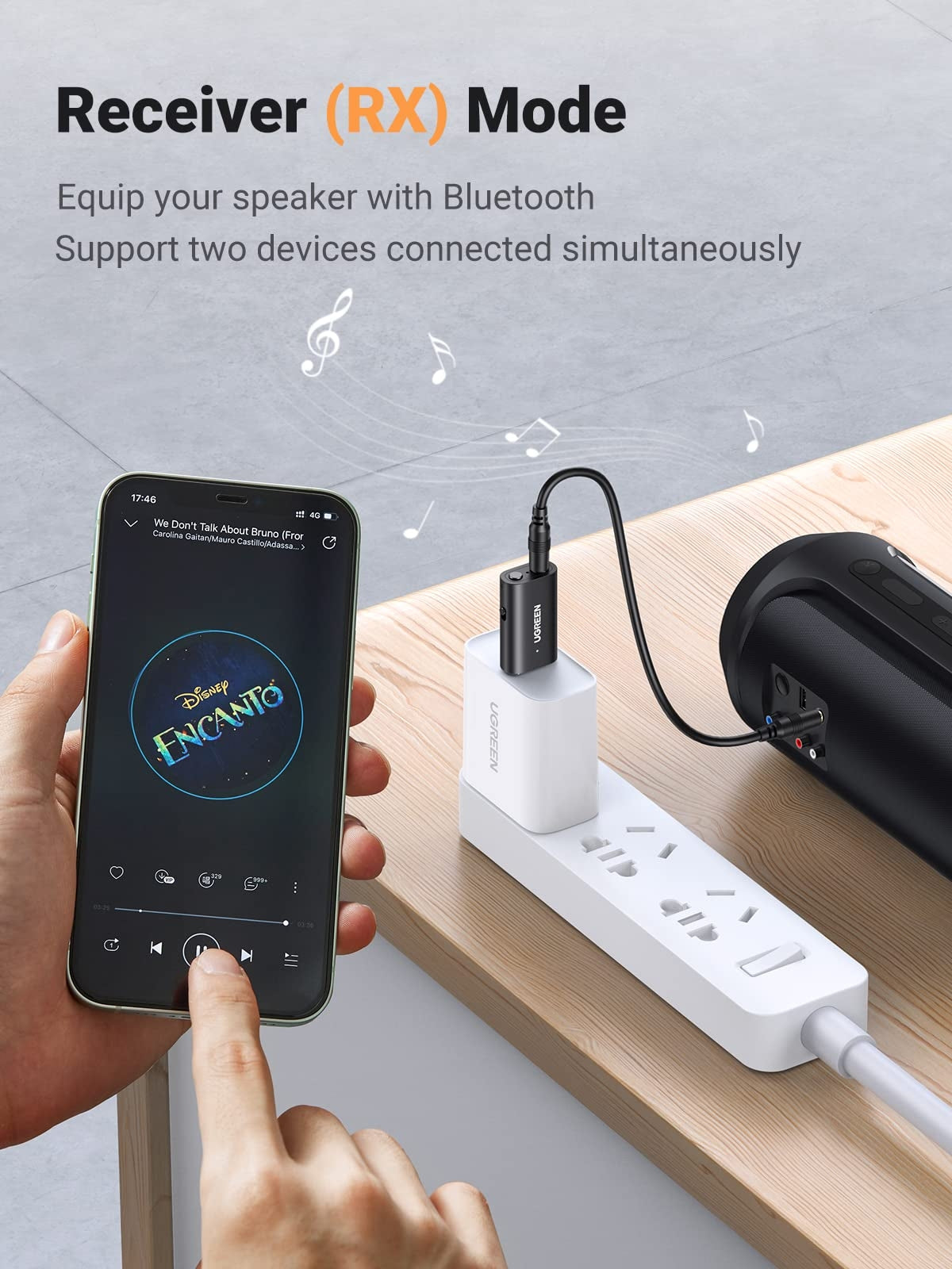 UGREEN 60300 Bluetooth 5.1 Transmitter Receiver 4