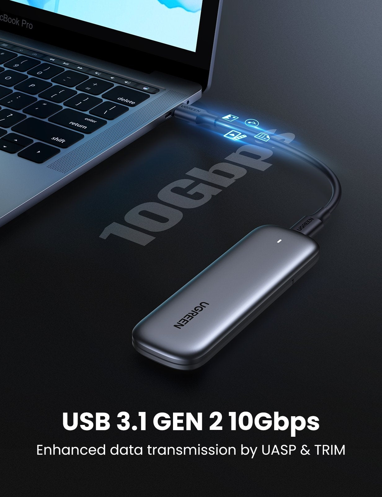 UGREEN 60354 Enclosure for M.2 PCI-E NVME SSD 4