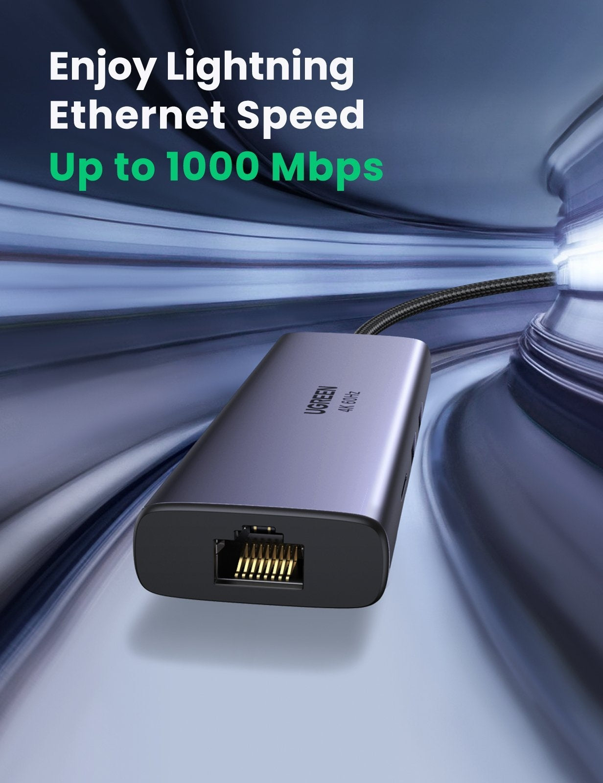 UGREEN 60515 USB-C to HDMI/Ethernet Adapter with Card Reader 6