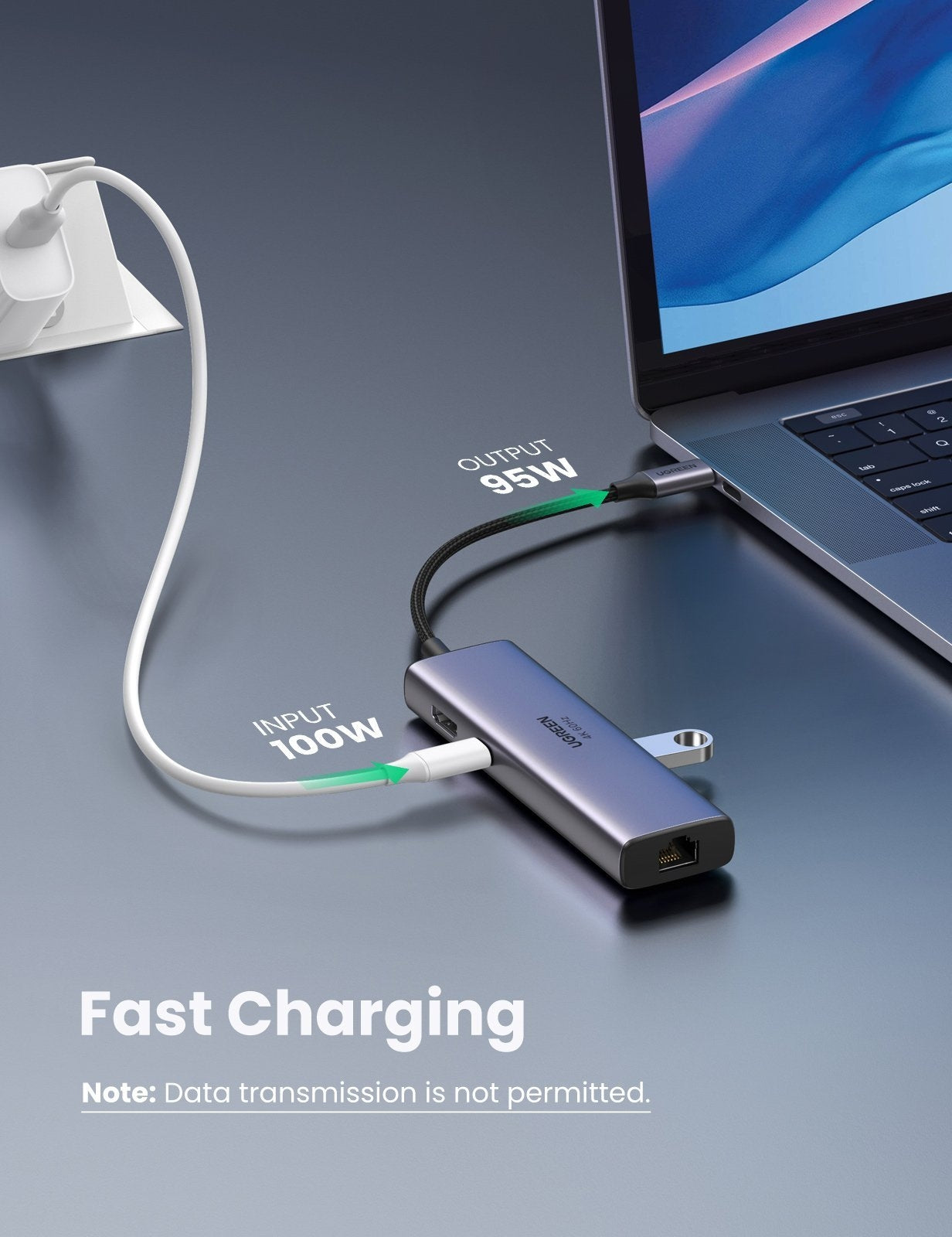 UGREEN 60515 USB-C to HDMI/Ethernet Adapter with Card Reader 8