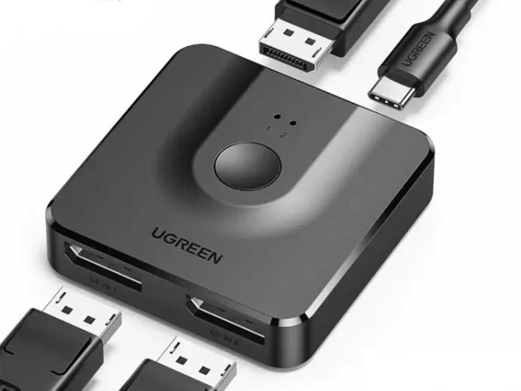 UGREEN 60622 Displayport DP 1.2 Bidrectional Switch 3