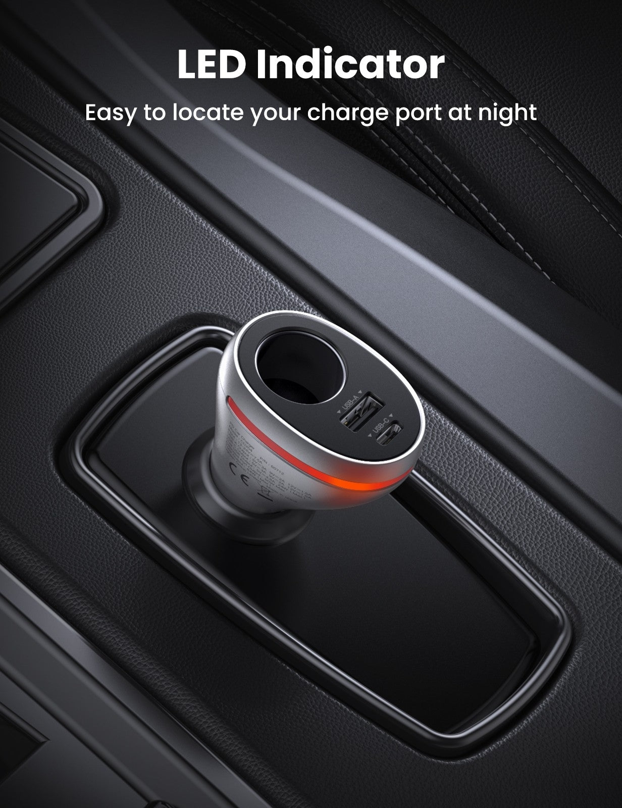UGREEN 60712 84W Dual Port Car Charger (Space Grey) 7
