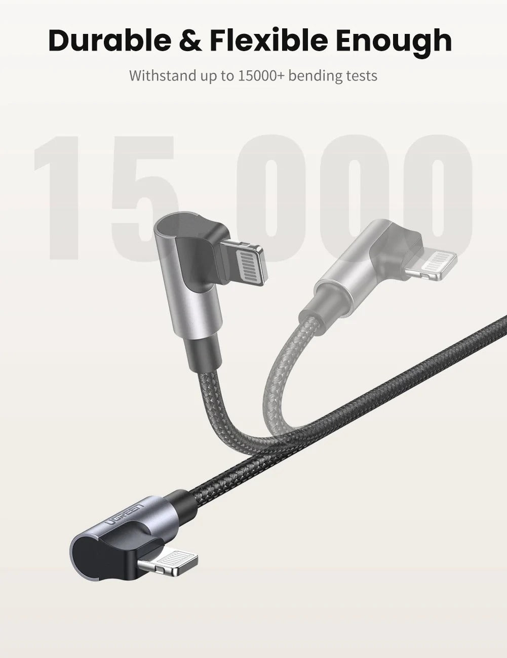 UGREEN 60763 90 Degree USB-C to iPhone 8-pin Cable 1M 5
