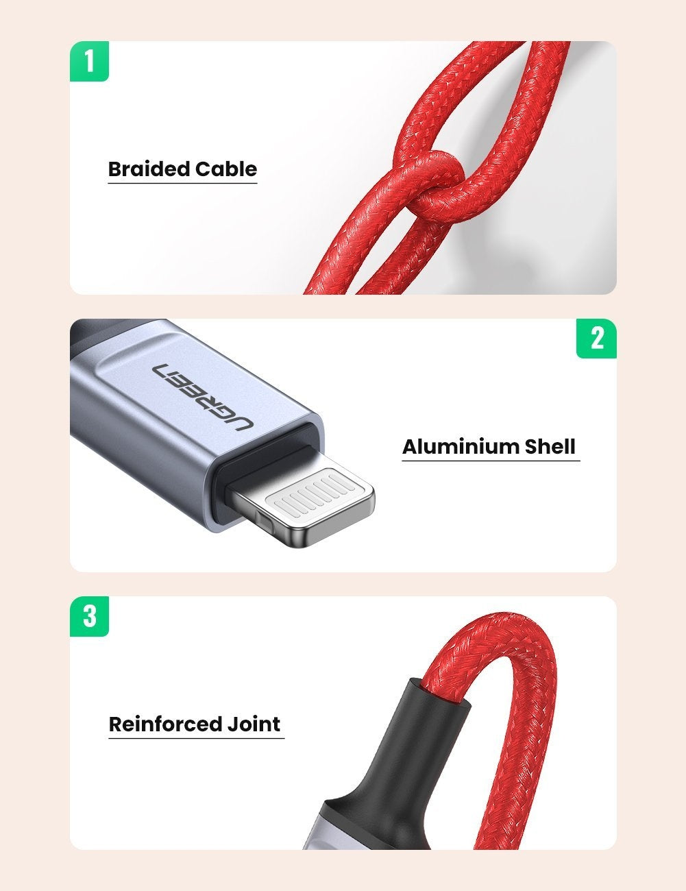 UGREEN 70507 iPhone 8-pin to 3.5mm Adapter 6