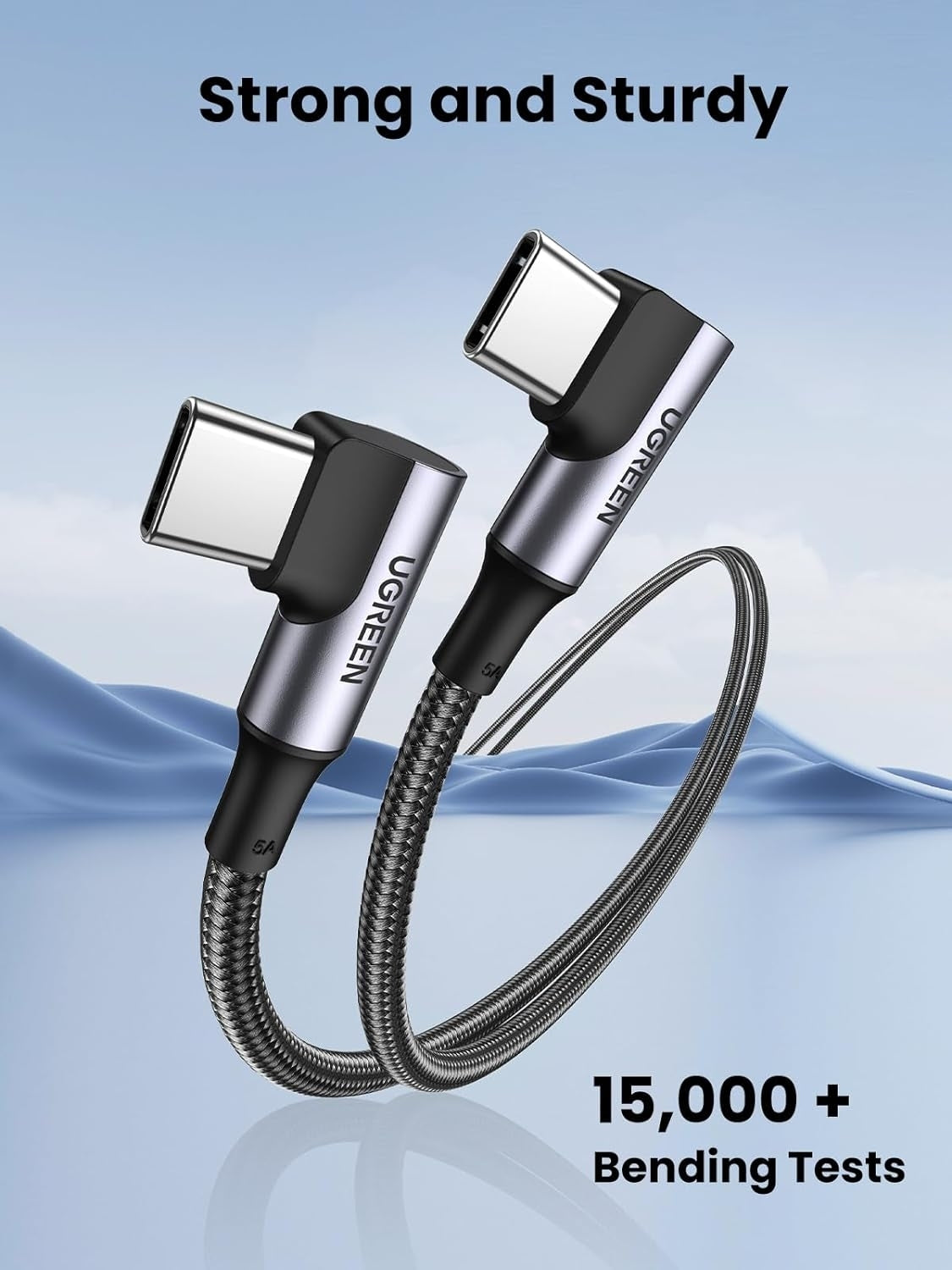UGREEN 70696 Right Angle 100W USB-C Cable 1M 6