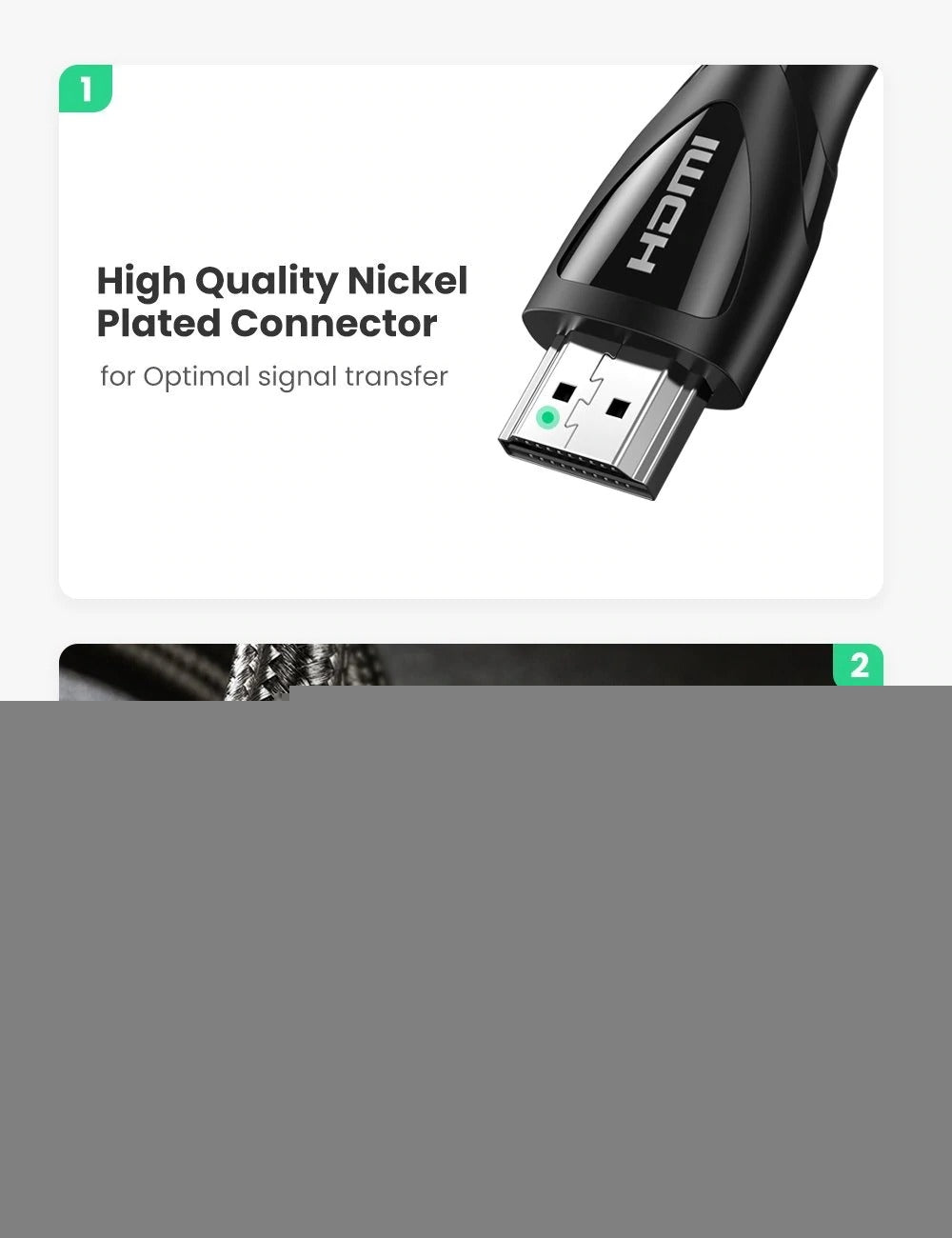 UGREEN 80405 8K Ultra HD HDMI 2.1 Cable 5M 4