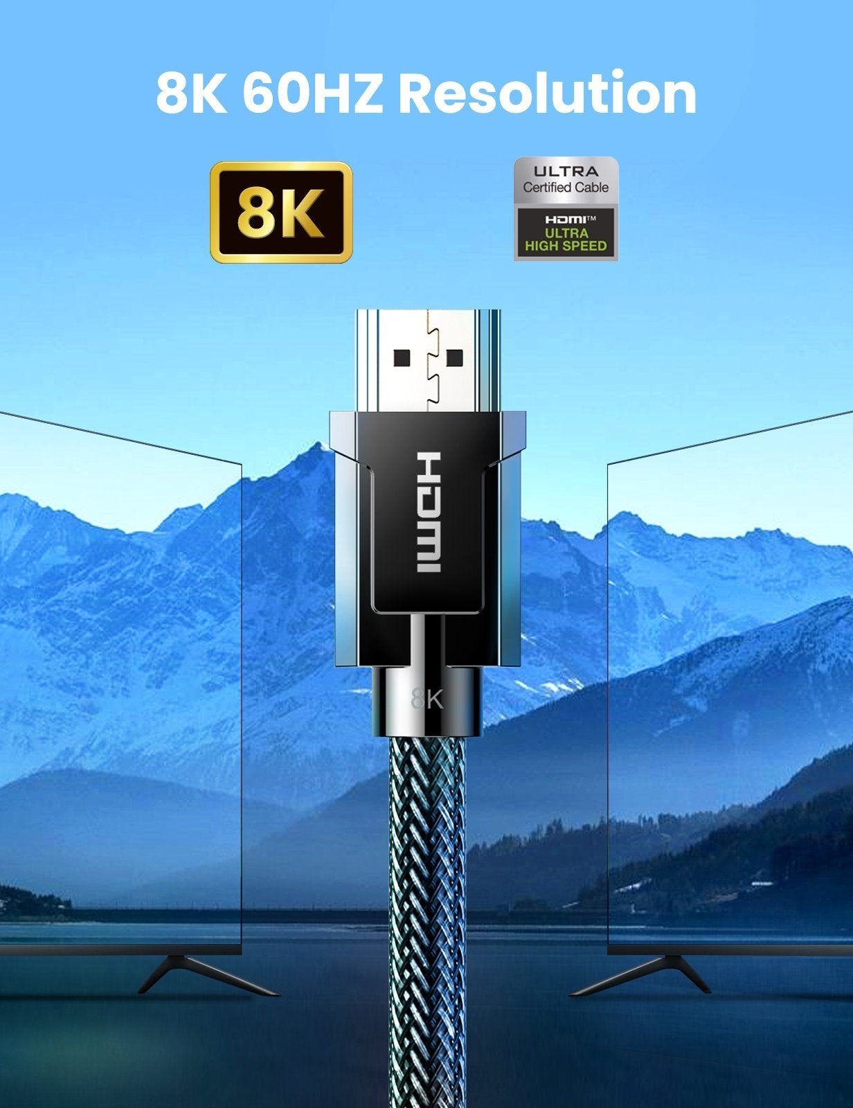 UGREEN 80602 8K HDMI 2.1 Cable 3M 3