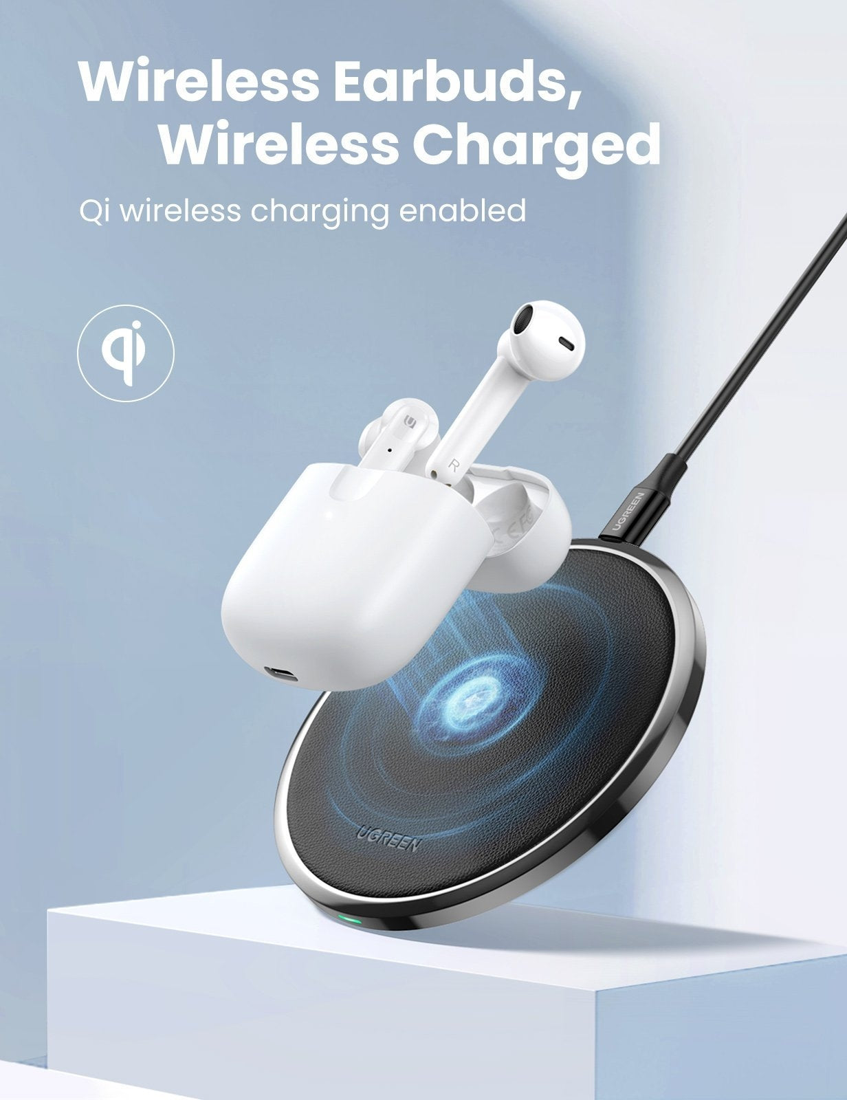 UGREEN 80652 T2 Wireless Earbuds White 6