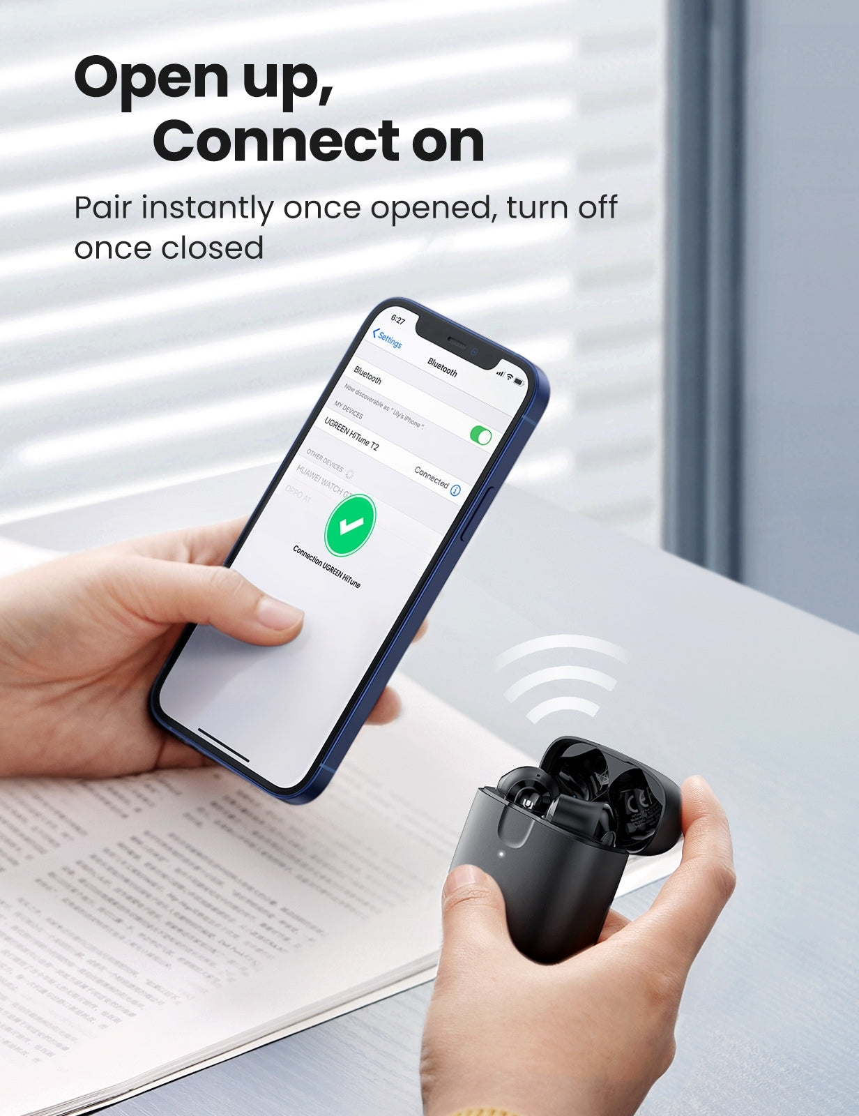UGREEN 80653 T2 Wireless Earbuds Black 4
