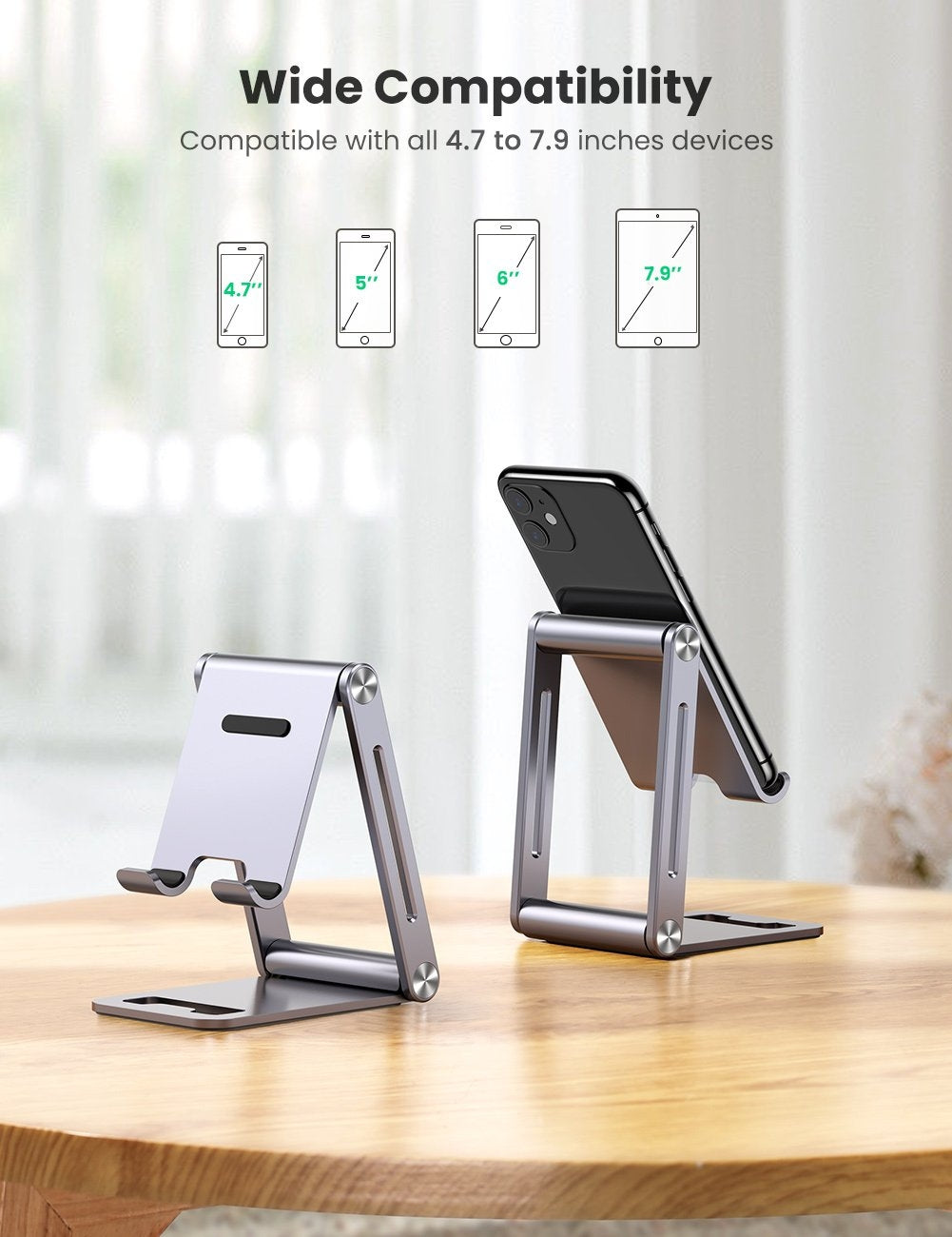 UGREEN 80708 Adjustable Aluminum Phone Holder 6