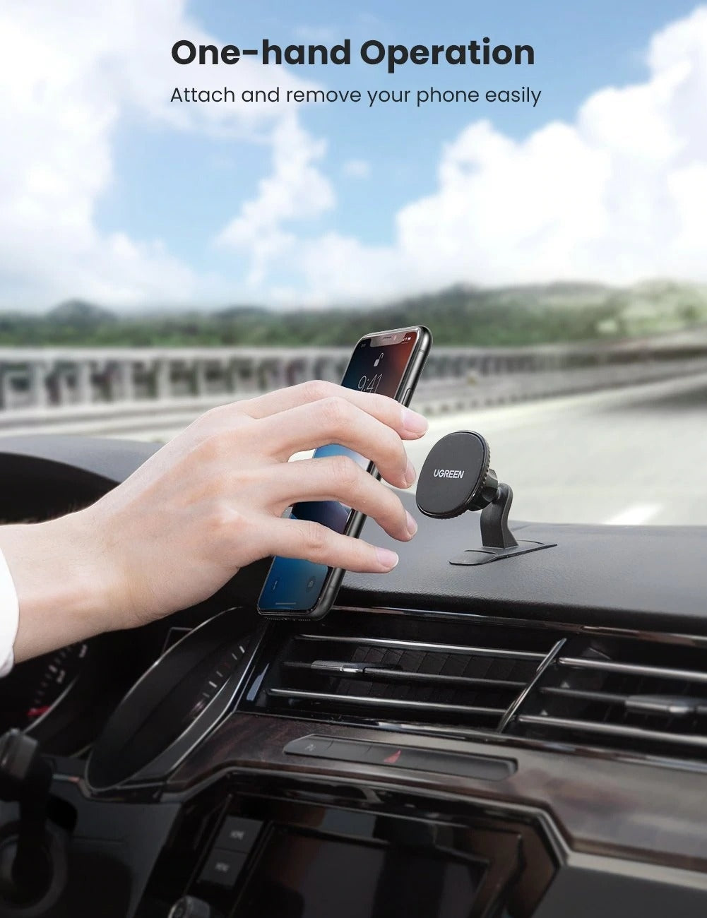 UGREEN 80785 Magnetic Phone Car Mount 3