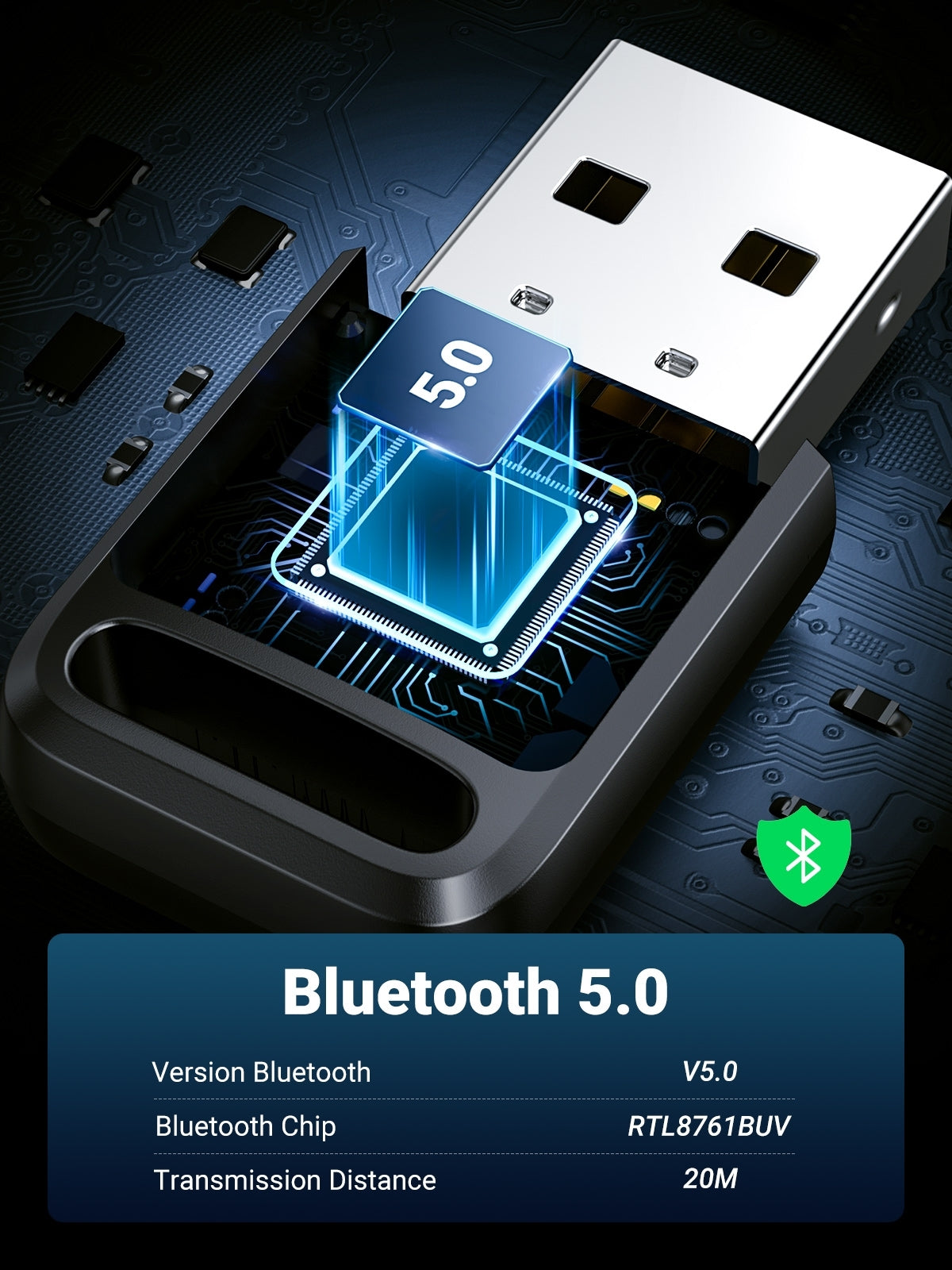 UGREEN 80890 Bluetooth 5.0 USB Adapter 3