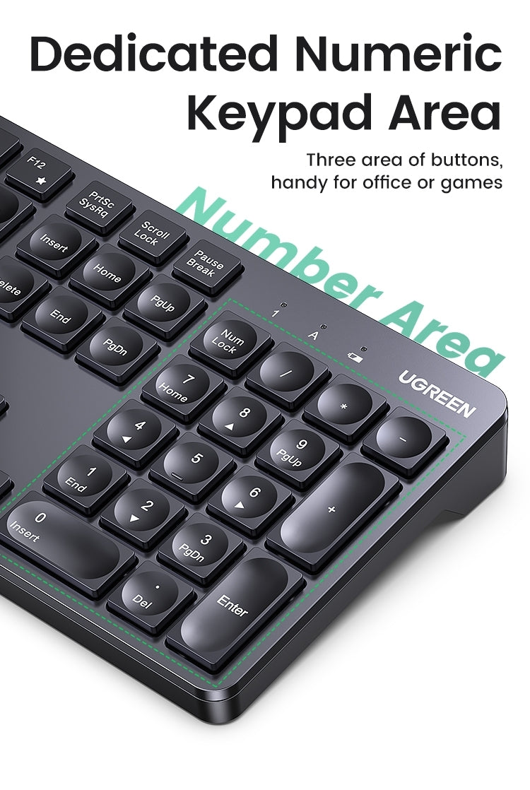 UGREEN 90250 104-Key layout 2.4G Wireless Keyboard 3