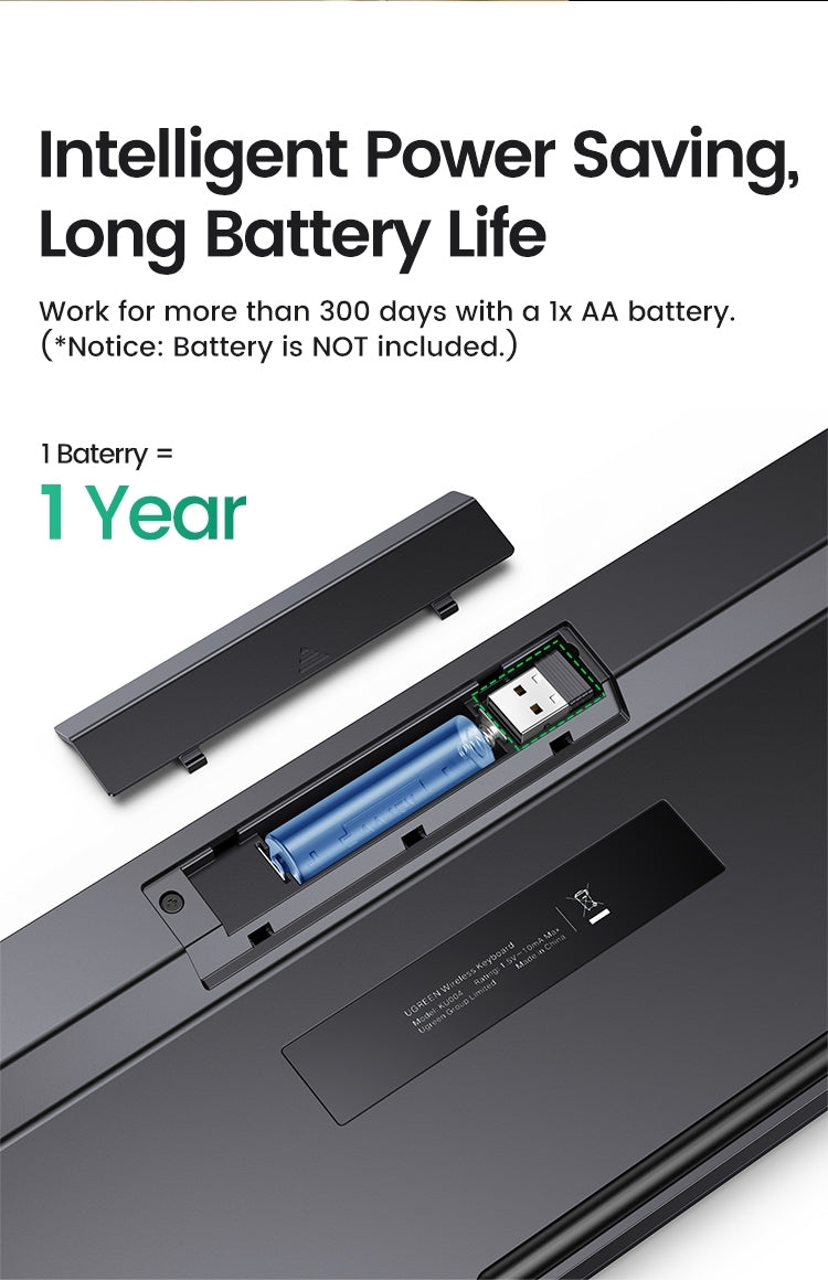 UGREEN 90250 104-Key layout 2.4G Wireless Keyboard 9