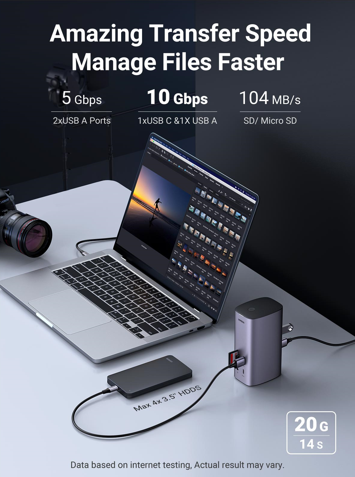UGREEN 90325 13-in-1 USB-C Triple Display Docking Station 7