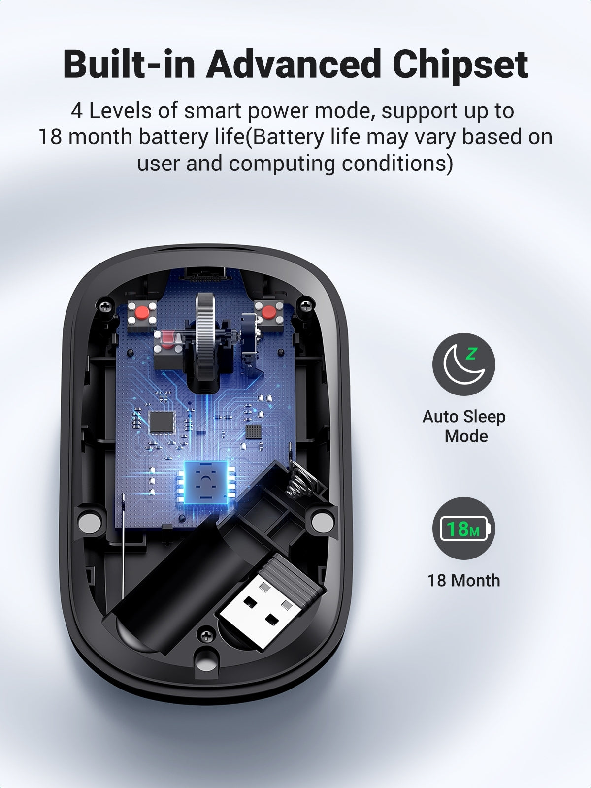 UGREEN 90372 Slim 2.4G Wireless Mouse 3