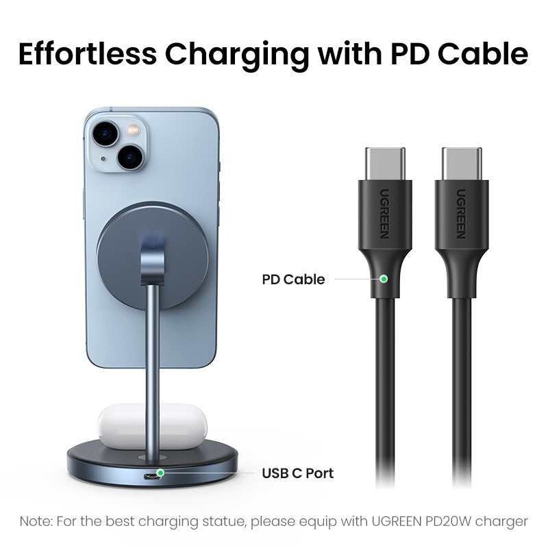 UGREEN 90668 2-in-1 Magnetic Wireless Charging Station 8