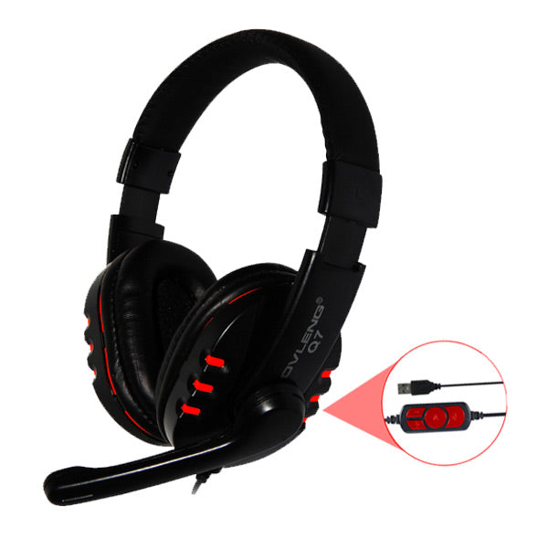 OVLENG Q7 USB Computer Headphones with Mic and Volume Control 4