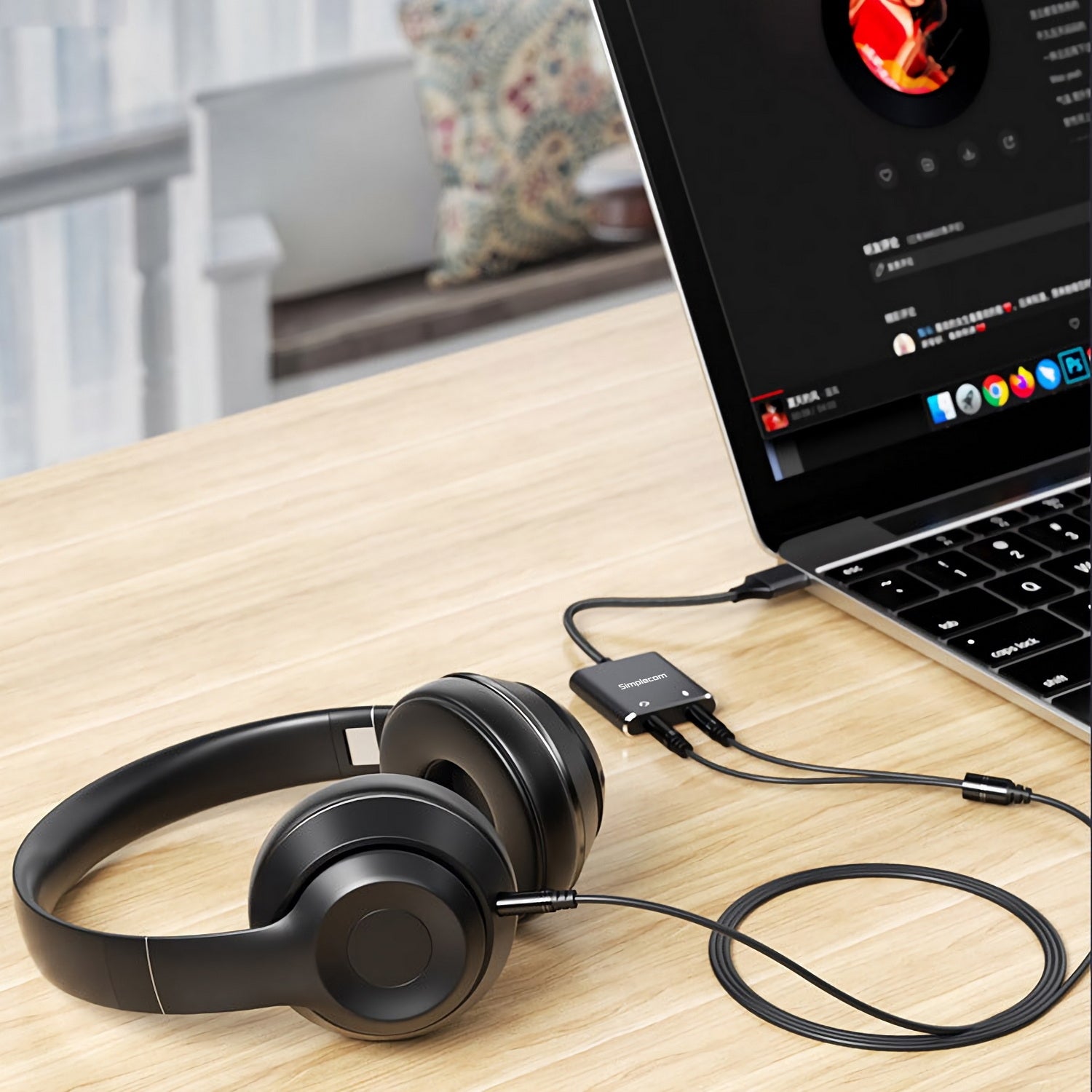 Simplecom CA152 USB to 3.5mm Audio and Microphone Sound Card Adapter for TRS or TRRS Headset with Mic 4