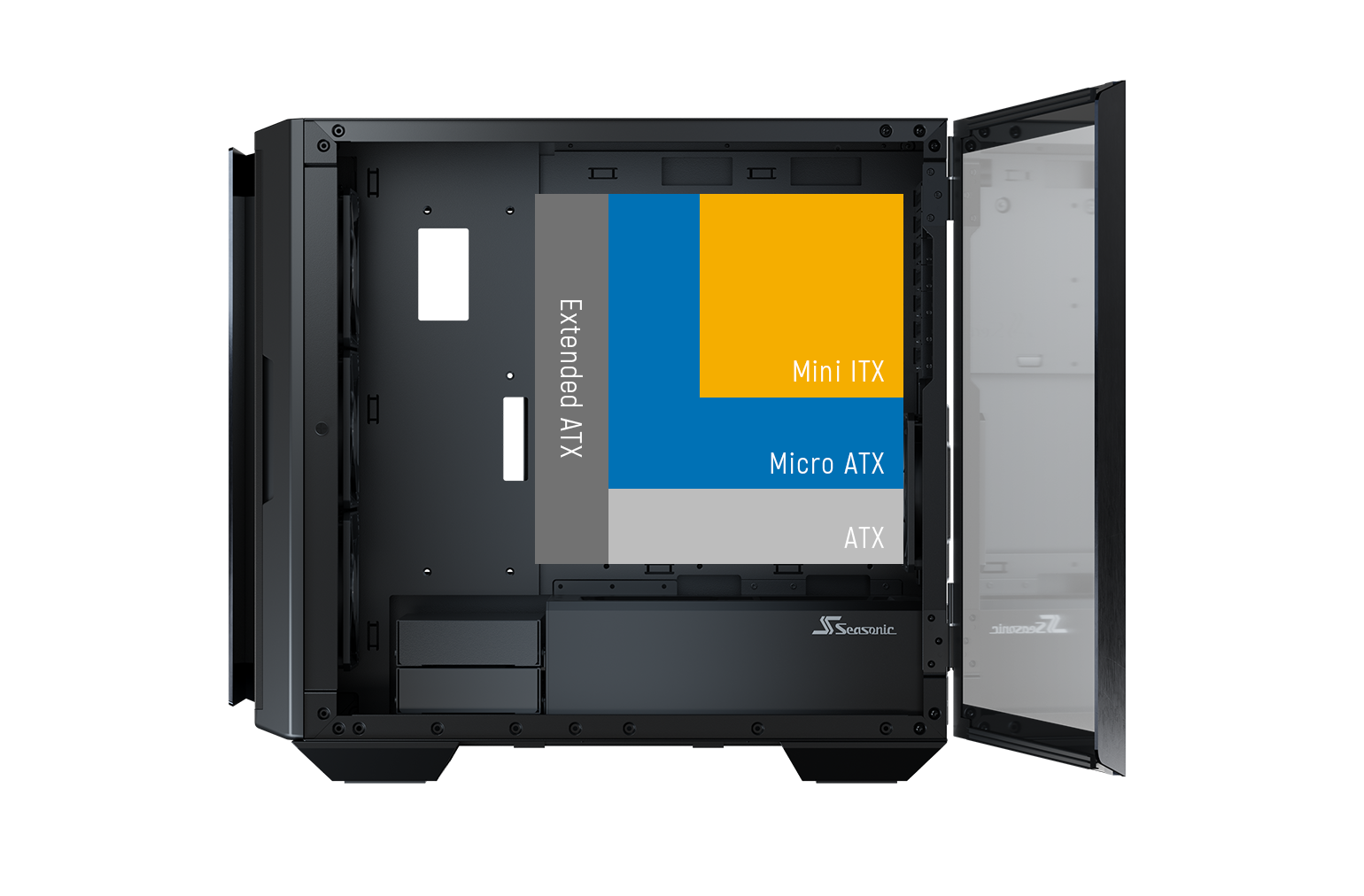 Seasonic Syncro Q704 Aluminum Case with Syncro DGC-650 650W 80 Plus Gold PSU & Connect Module RED DOT AWARD WINNER 2021 5