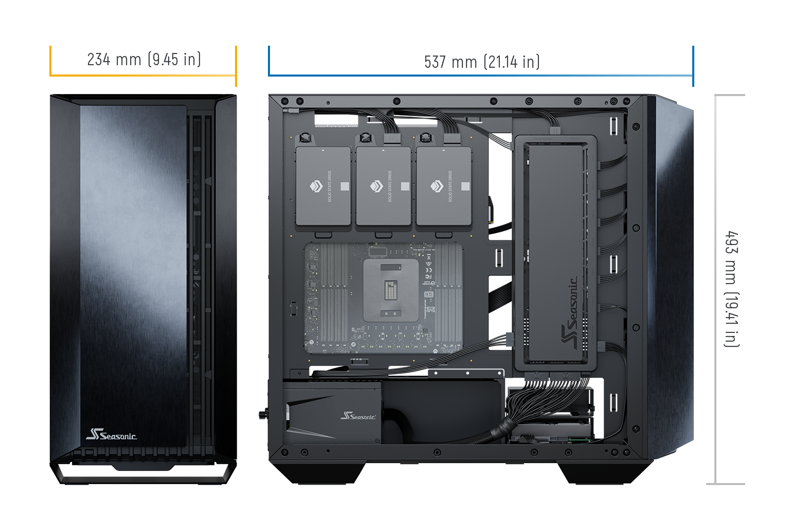 Seasonic Syncro Q704 Aluminum Case with Syncro DPC-850 850W 80 Plus Platinum PSU &amp; Connect Module RED DOT AWARD WINNER 2021 6